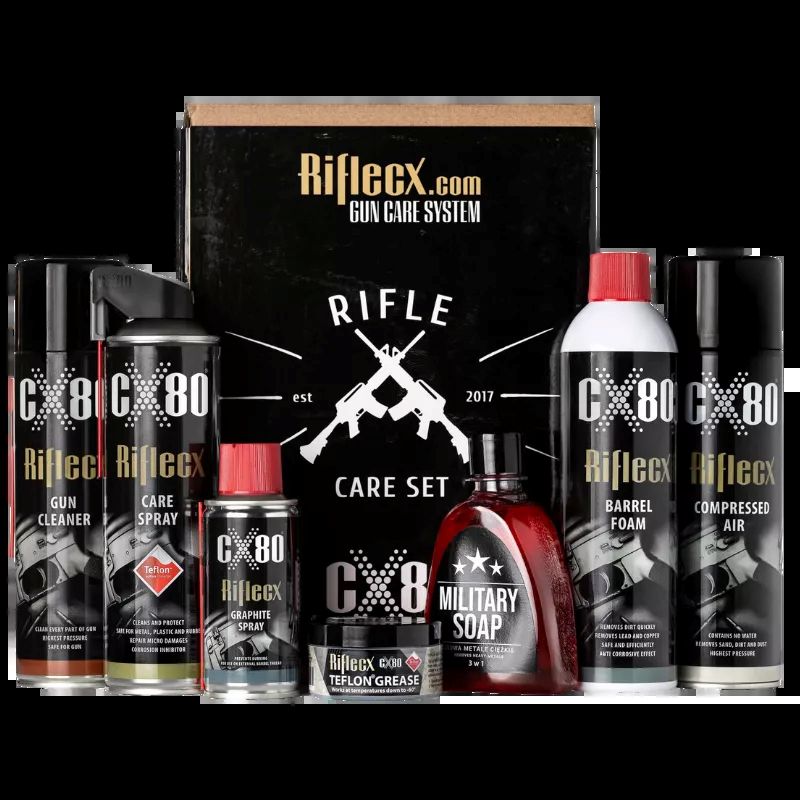 RifleCX Rifle Care Set – kompletný set na čistenie a údržbu dlhých zbraní